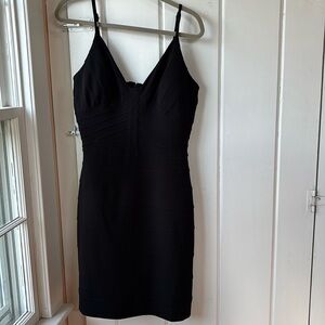 Maxandcleo Black Straight Spaghetti Strap Dress Size 12 New With Tags Reg 148.00